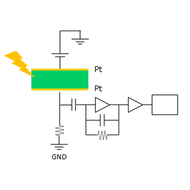 In Schottky 電極素子